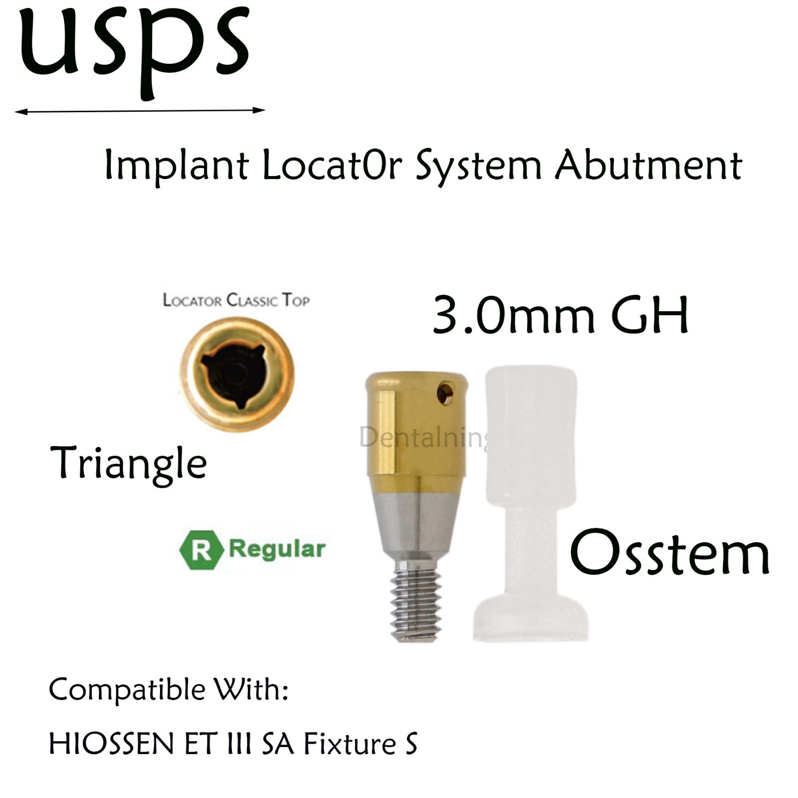 US Dental Overdenture Implant Abutment Locator Sys For Hiossen Regular 3.0mm GH