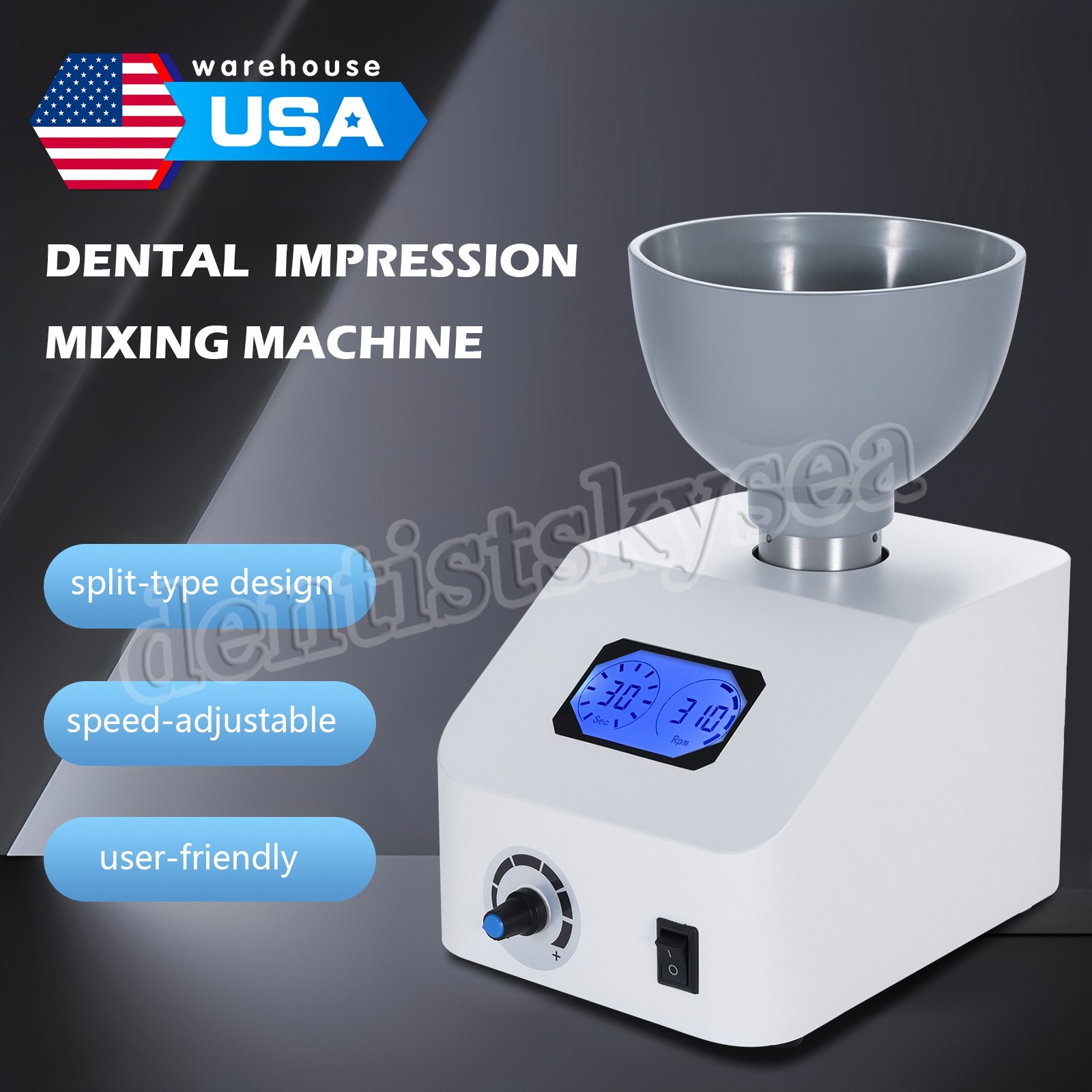ALGINATE DENTAL MIXER LAB IMPRESSION MATERIAL 110V or 220V