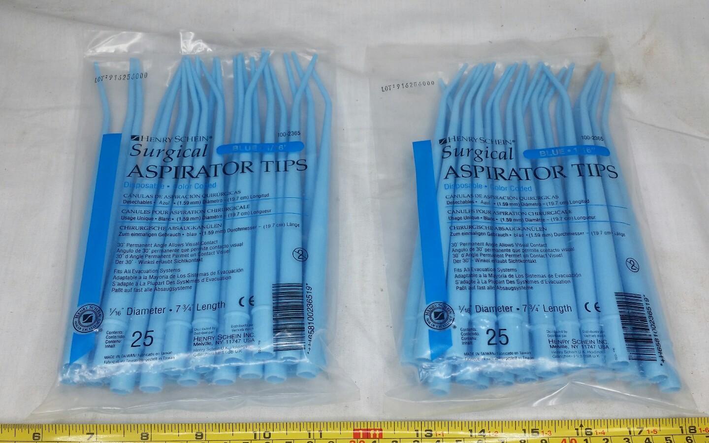 2/Pk, Henry Schein 100-2365, Aspirator Tips, 1/16″, 7 3/4″ Length –B047 nn