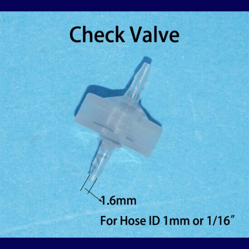 2/3/4/5/6mm Inline Plastic Check Valve 1/16 3/32 1/8 3/16 inch in Hose Barb