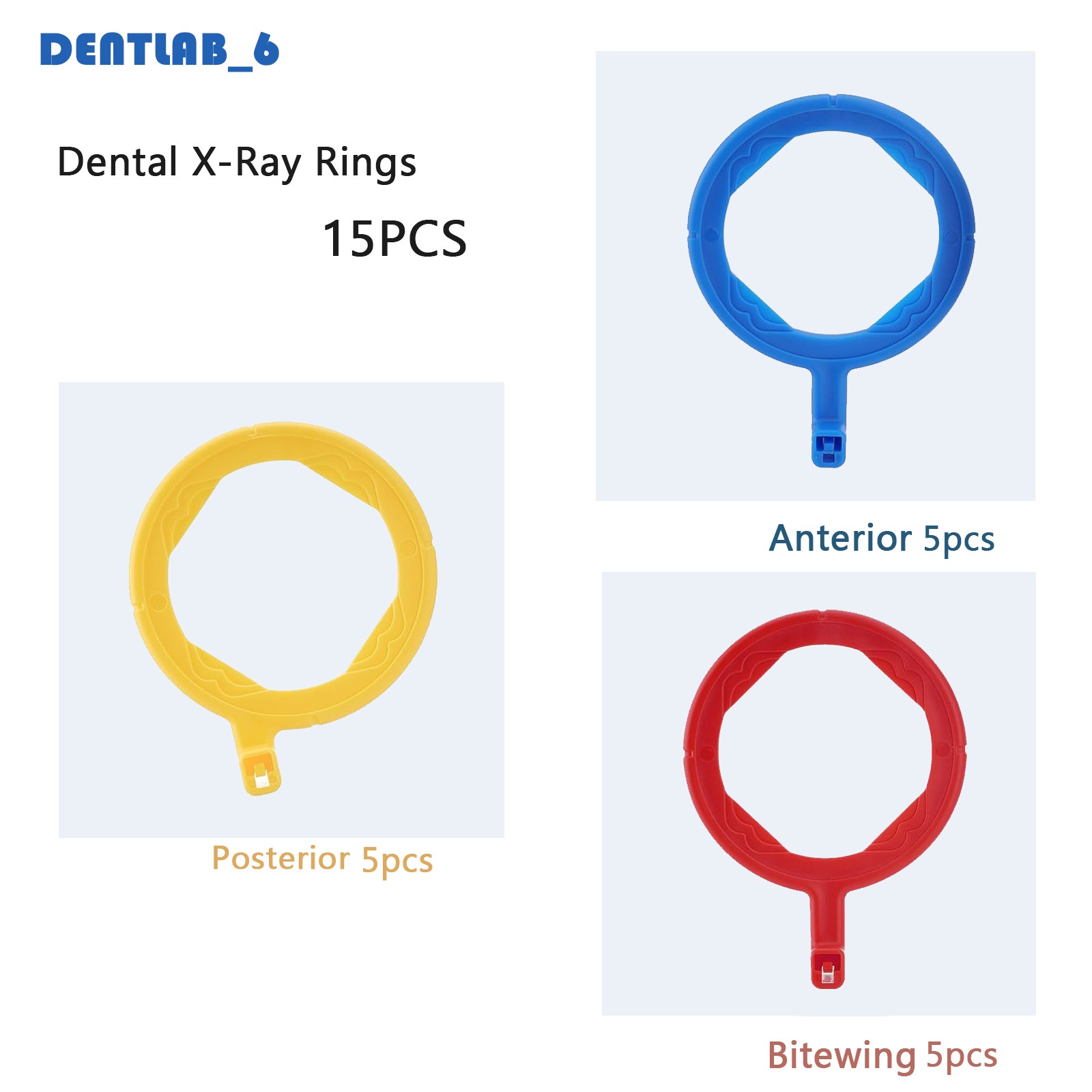 15pcs Dental Sensor Holder Dental X-Ray Positioning Aiming Dental X-Ray Ring