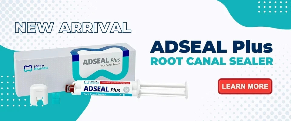 Meta Biomed Adseal Plus Resin Based Root Canal Sealer 13.5g Dual SyrFAST FREE SH