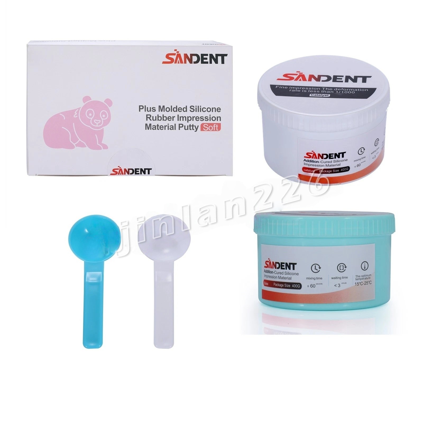Dental VPS Putty Set VPS Impression Material Base or Catalyst 2x 400 g