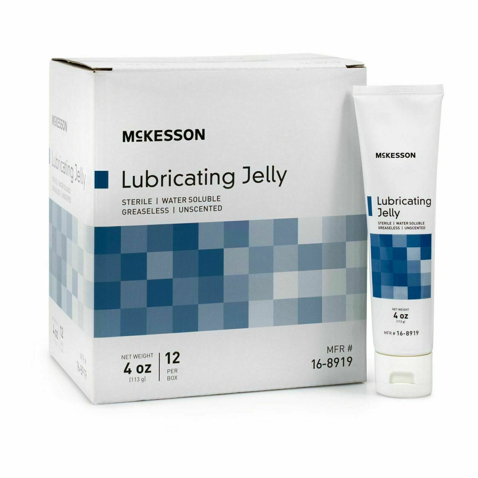 McKesson Lubricating Jelly Sterile 4 oz. Tube 72 per Case 16-8919