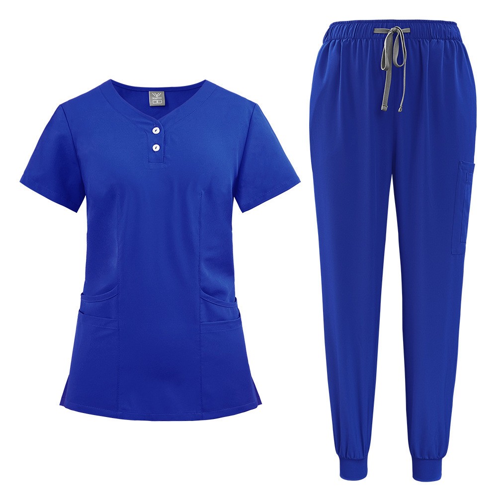 [Shirt + Pants] Women Quick-dry Anti-wrinkle Scrubs Medical Nursing Uniform Sets