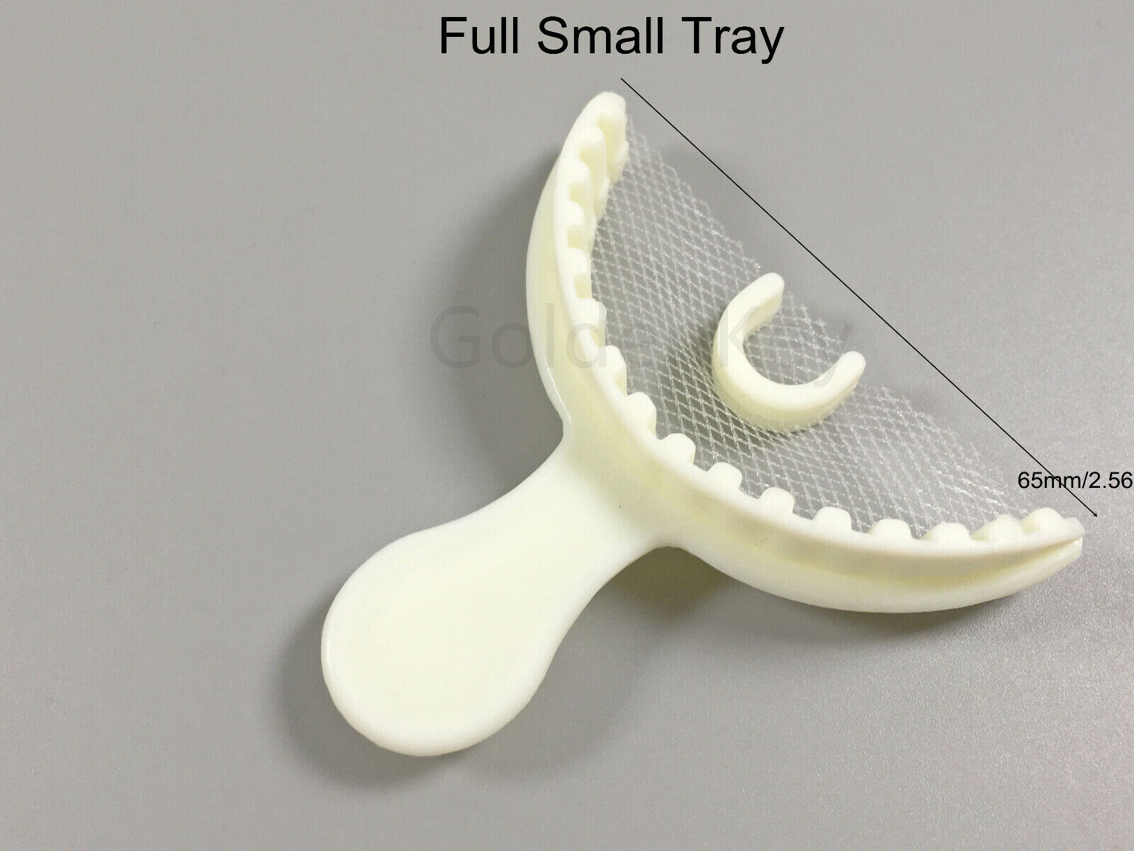 Dental Bite Impression Trays Triple Registration White Denture Tray Net Full S