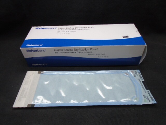 FISHERBRAND 3-1/2” x 9″ Instant Sealing Sterilization Pouch 200/Box 01-812-51