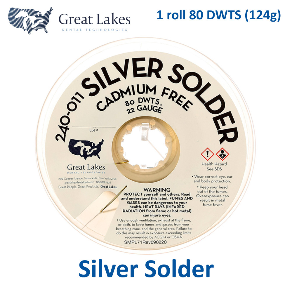 Dental Orthotodontic Silver Solder Welding Lab Alloy Great Lakes 124g 80DWT