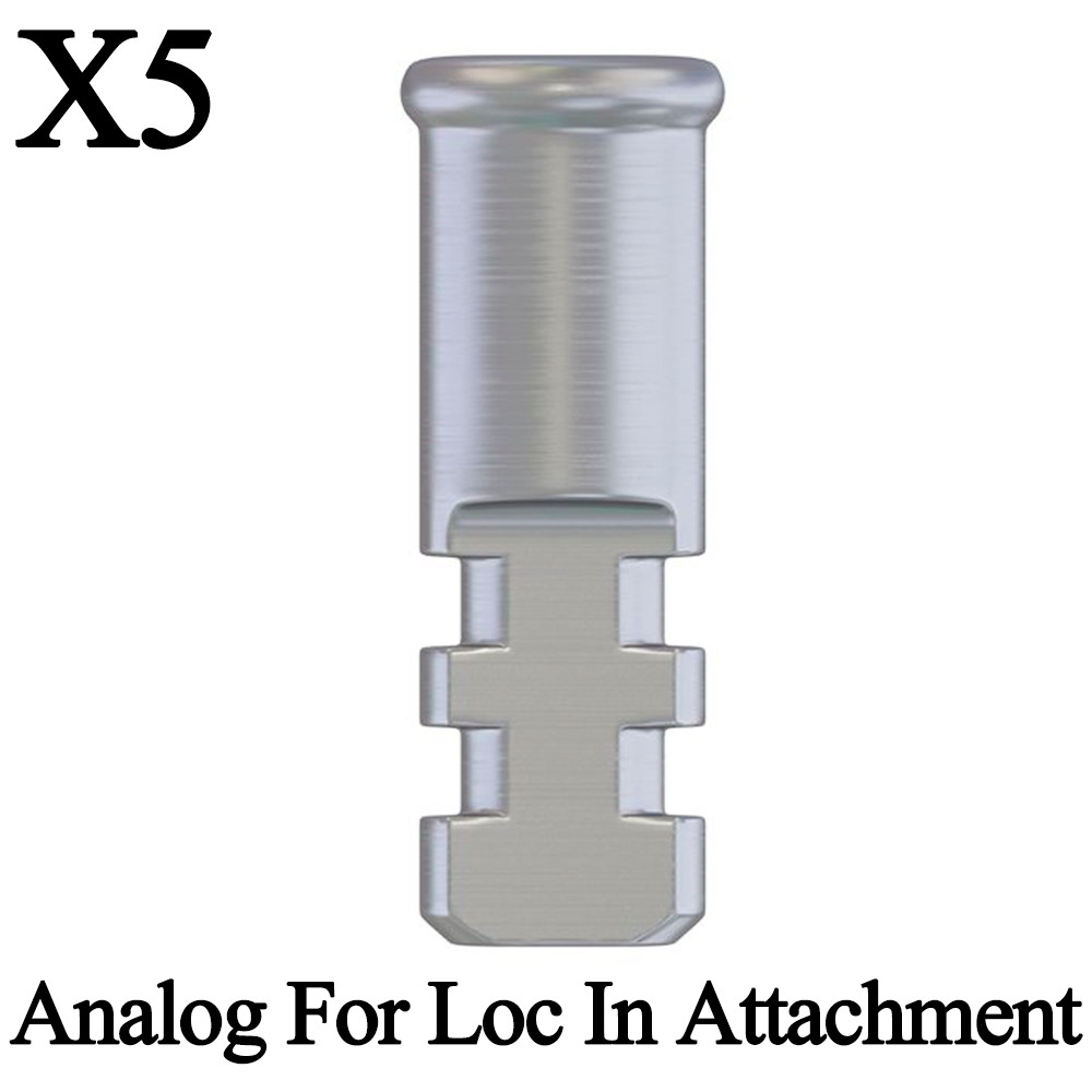 5pcs Dental Lab Analog For Loc In Attach ment Fixture Prosthetic