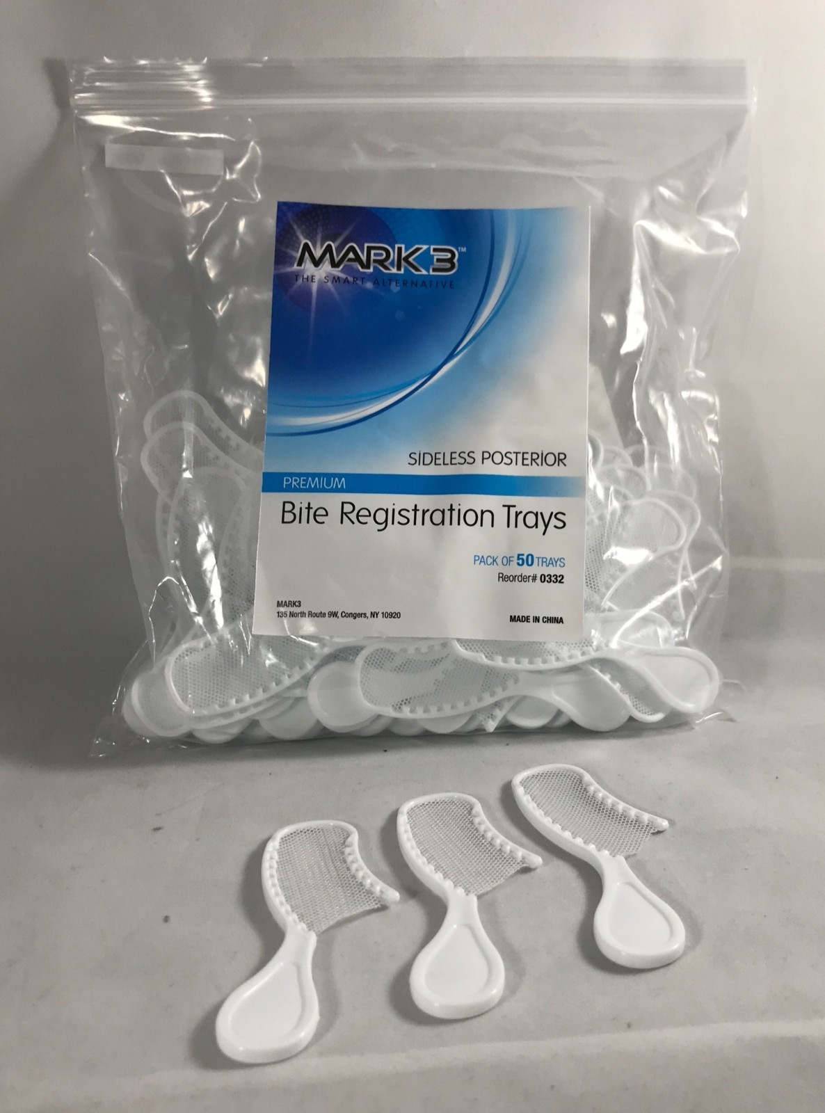 100 PC Sideless Posterior Bite Registration Tray Dental Impression Premium