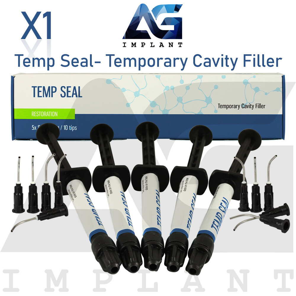 Temp Seal Temporary Cavity Filler Dental Light Cure Flow Clear Material Syringes