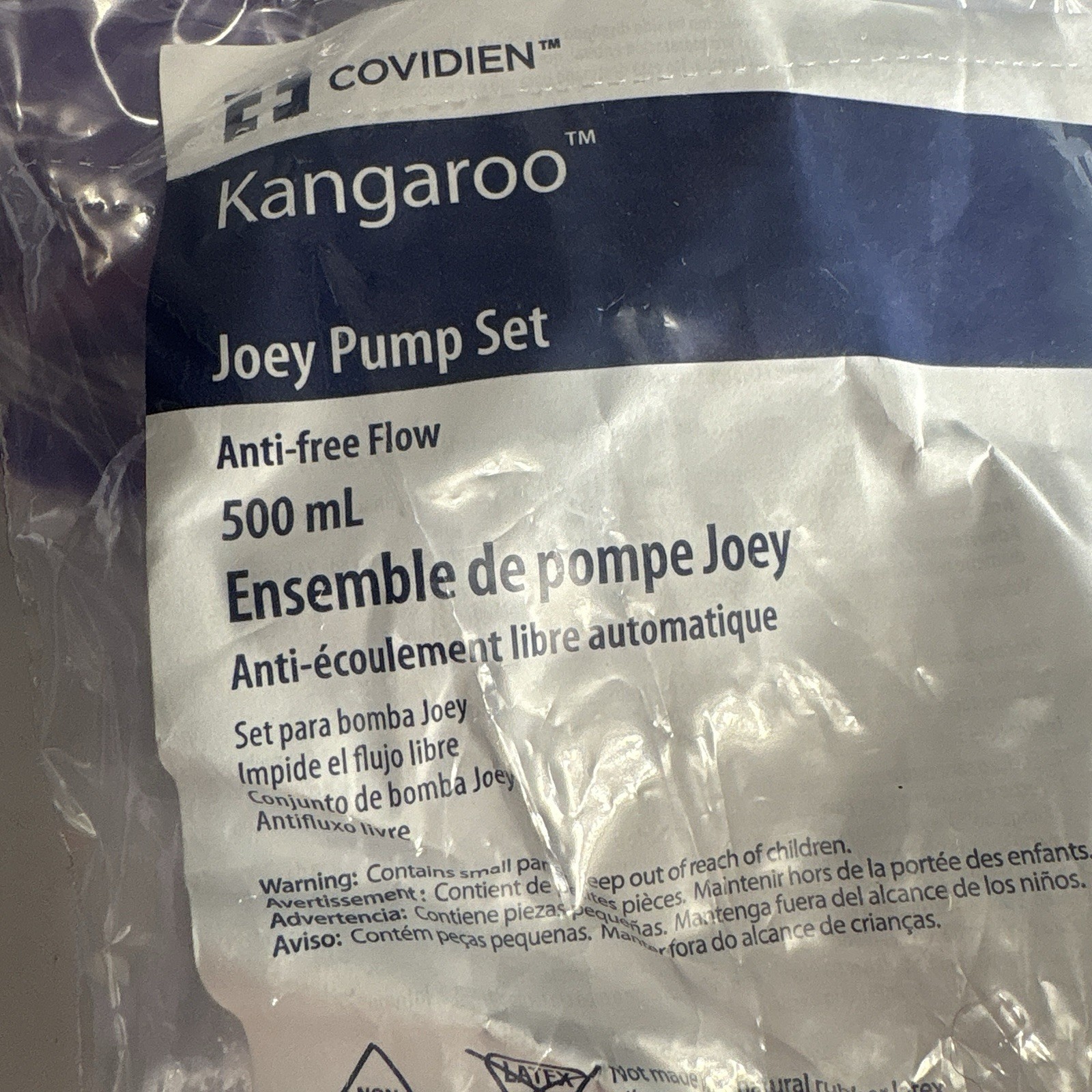 14 x Kangaroo Joey Pump Set 500ml Bag Anti Free Flow- Sealed packages
