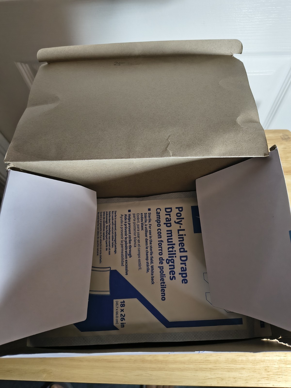 Medline Sterile Poly-Lined Drape 18 X 26 (4 Box -175 Pieces) New -Date Mfg 10/24