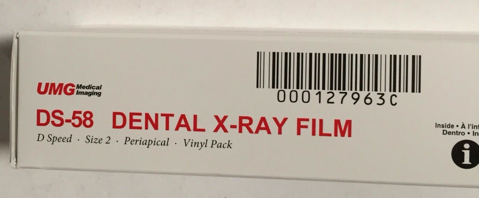 150/Box UMG DS-58 Size 2 D Speed Periapical Vinyl Pack Dental X-Ray Film