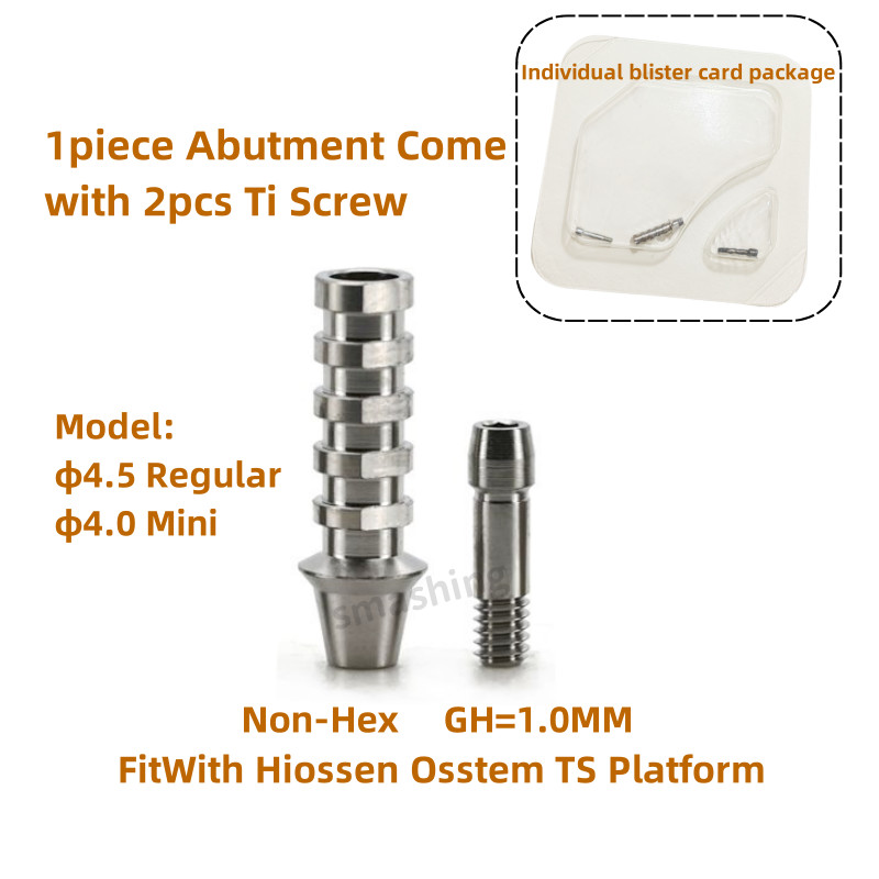 OSS HIO Dental Titanium Screws Temporary Abutment TS ∅4.0/∅4.5 Non-Hex