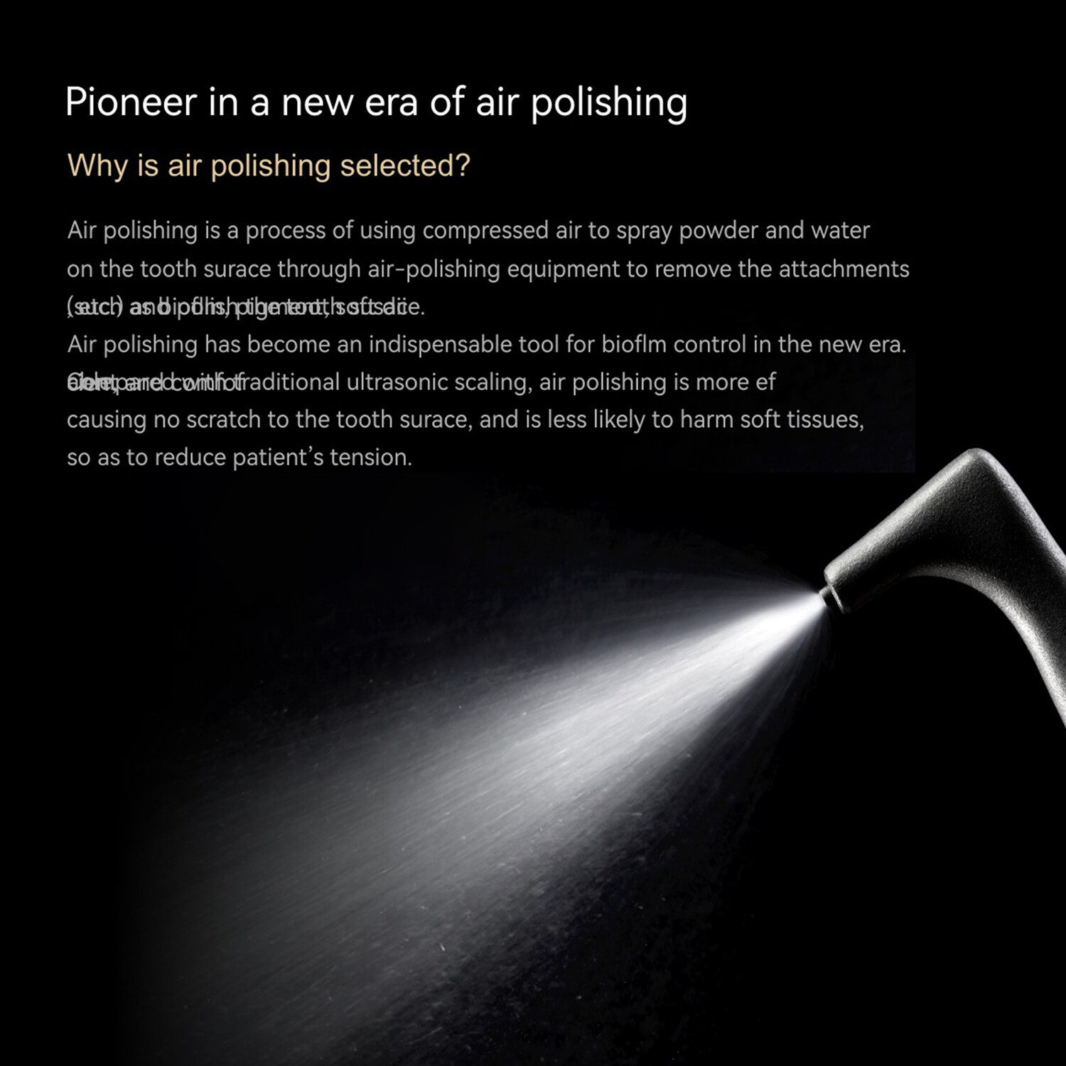 Woodpecker Dental Air Polisher AP-H L with AP-1 Plus Supragingival Handpiece