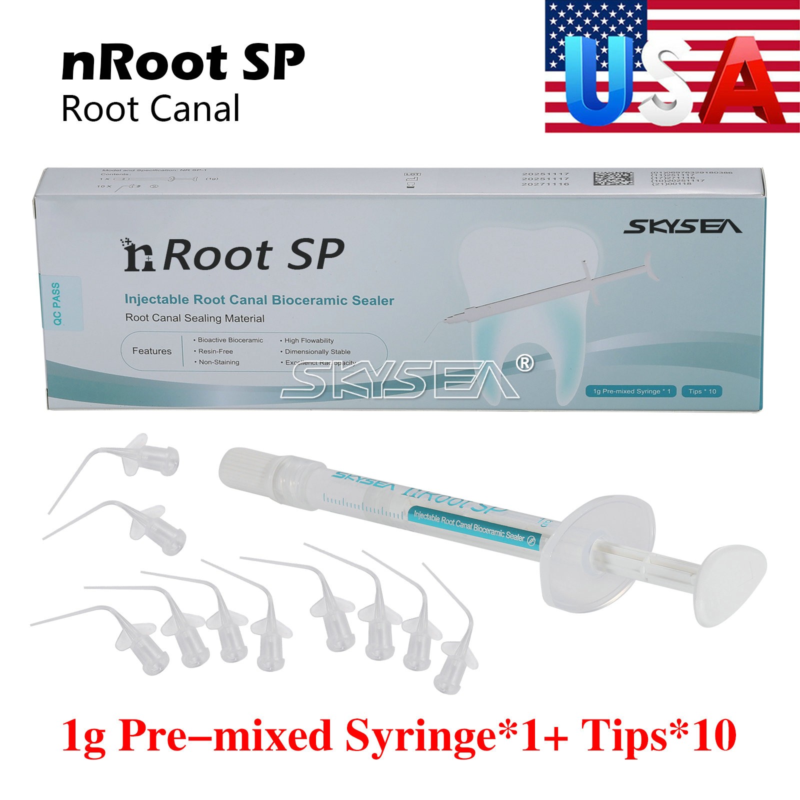 1g nRoot SP Sealer Bioceramic Inject Root Canal Sealing Material Filling Cement