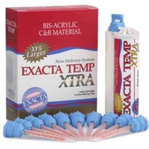 Exacta Temp Xtra Crown & Bridge Material-A2, 1x82g(50ml) Cartridge & 10 Tips