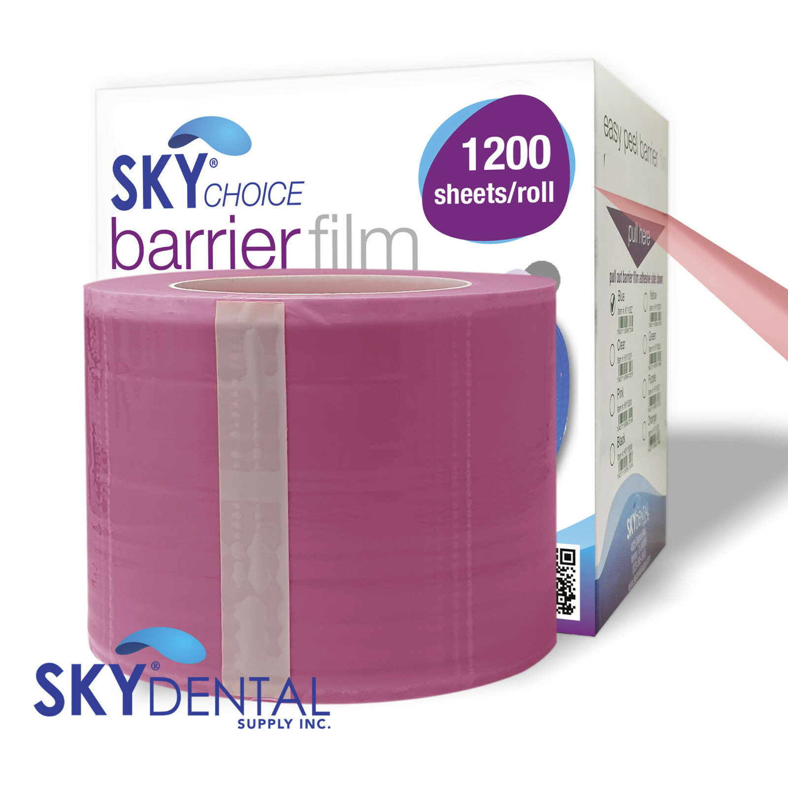 1200 PERFORATED 4×6 DENTAL BARRIER FILM ROLL PLASTIC SHEETS PINK