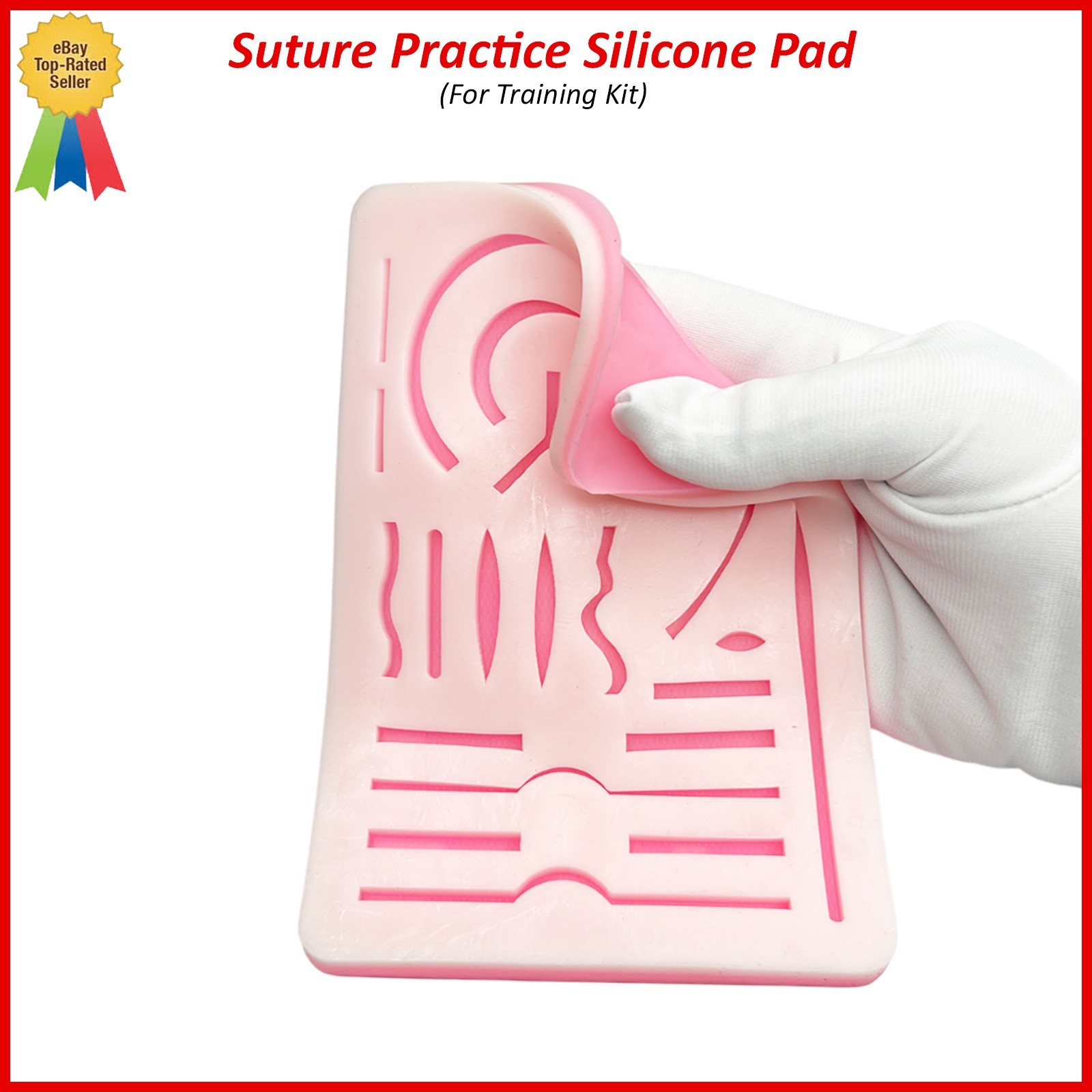 Medical Skin Suture Practice Silicone Pad Wound Simulated Surgical Training Kit