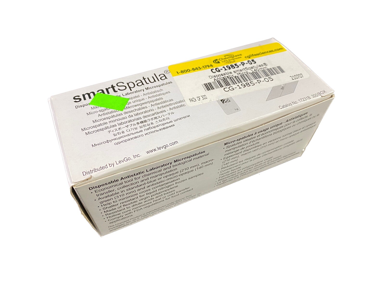 CHEMGLASS 140mm Antistatic Micro Disposable smartSpatulas CG-1985-P-05 (300/pk)