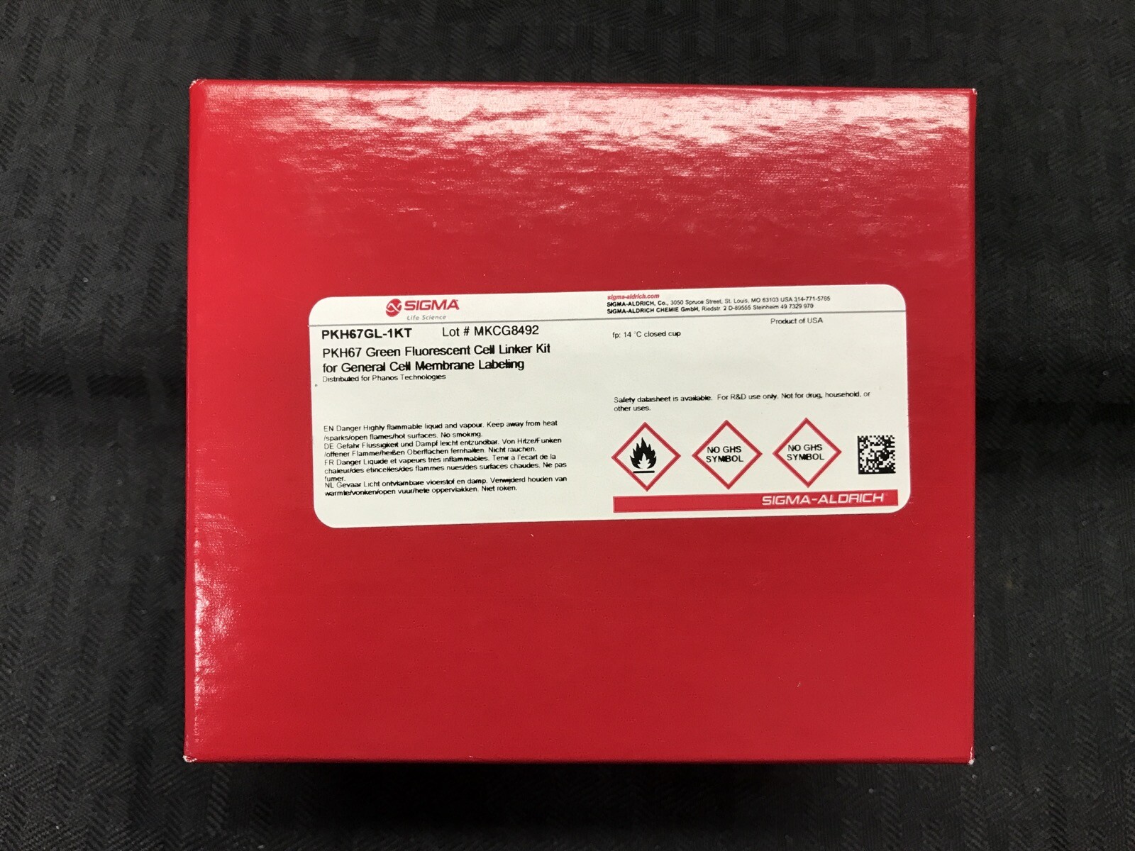 SIGMA PKH67 Green Fluorescent Cell Linker Kit for General Cell Membrane Labeling