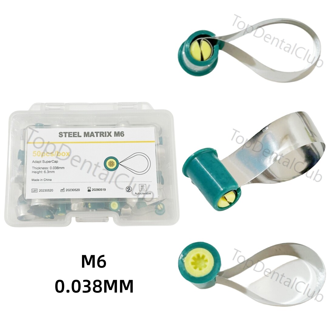 M6 Dental Reel Type Matrix Bands Contoured Matrices Anatomically Shaped Soft