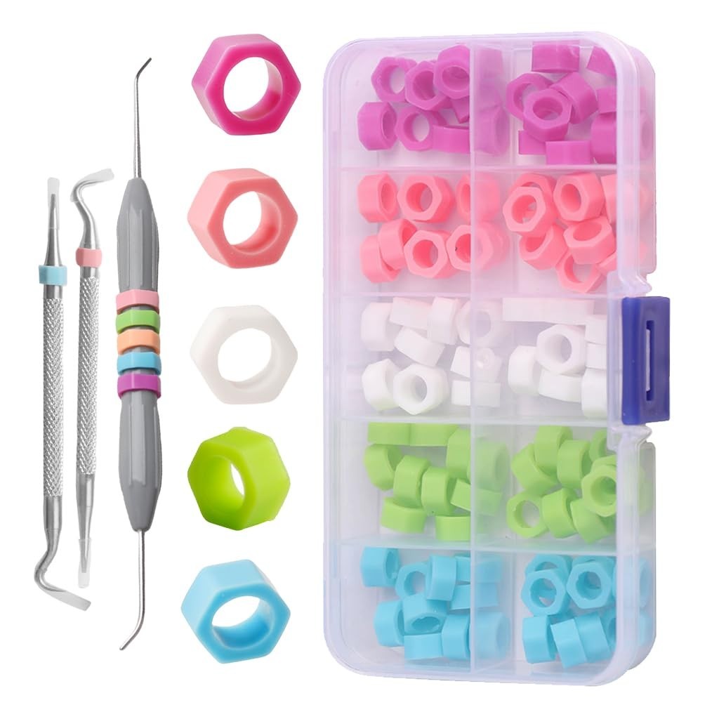 Orthodontic 100 Pcs Silicone Rings, Large 6mm – Perfect for Tool Identification