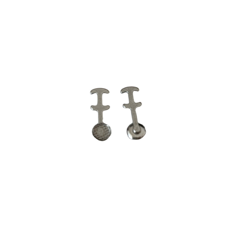 Dental Lingual Buttons Double-Sided Hooks Crimpable Multi Hook Brackets