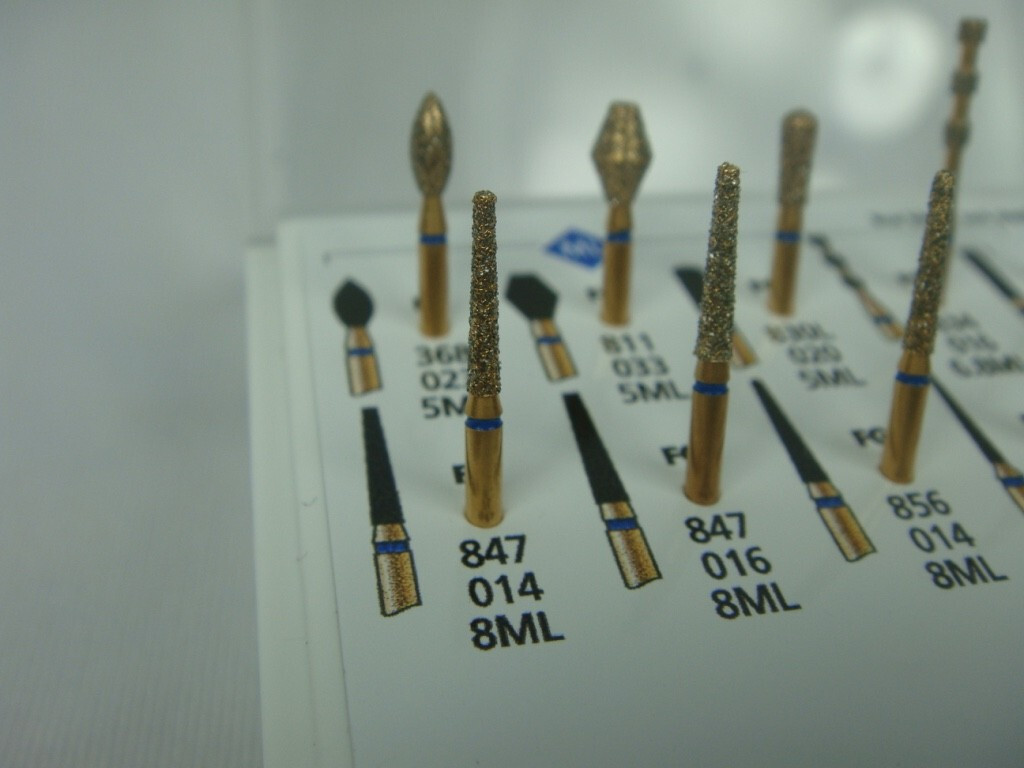 Coltene Diatech Crown & Bridge Preparation Kit of 14 Multilayered Gold Plated