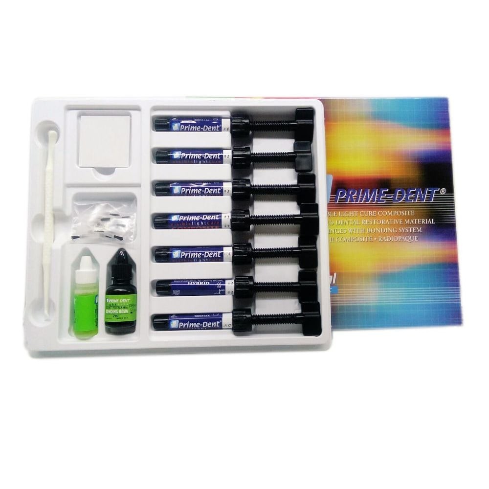 Prime Dent Hybrid Composite VLC Resin Based Restorative 7 Syr Dental Kit