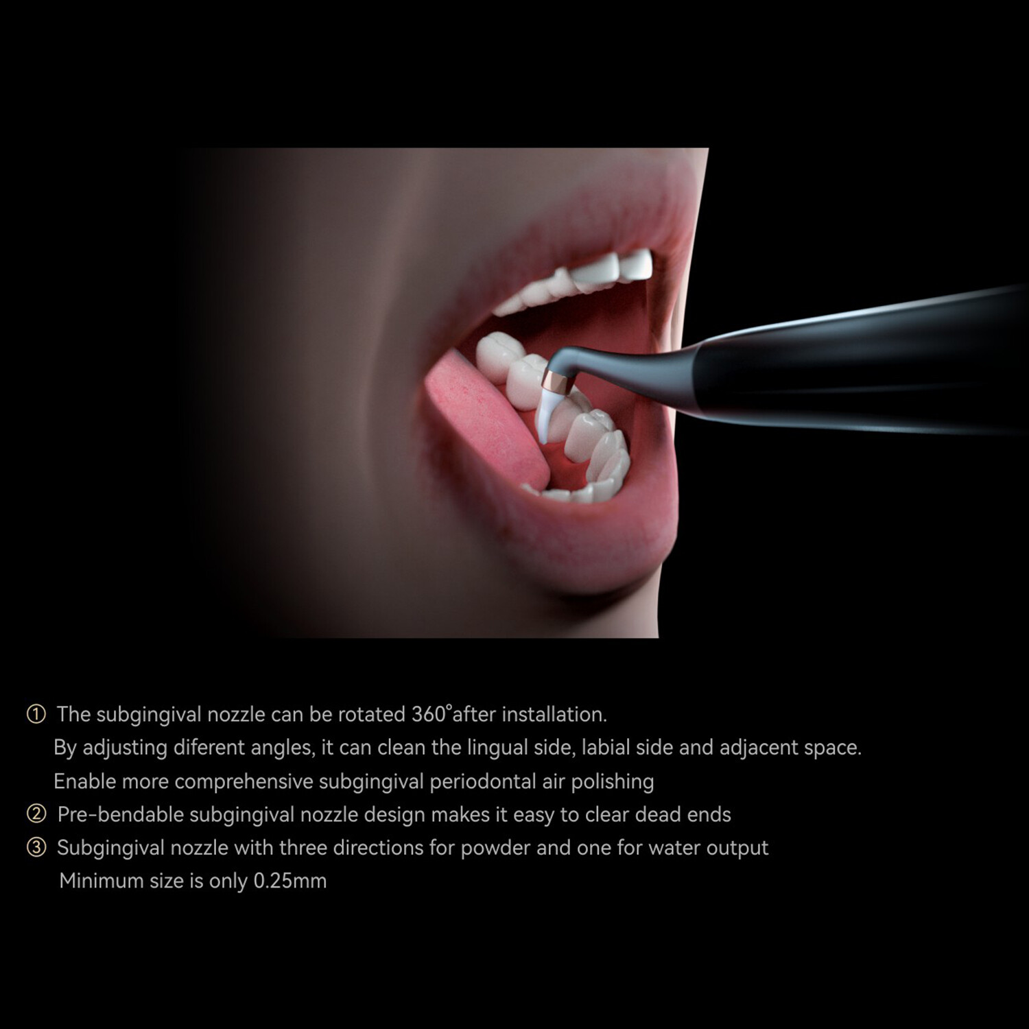 Woodpecker Dental Air Polisher AP-H L with AP-1 Plus Supragingival Handpiece
