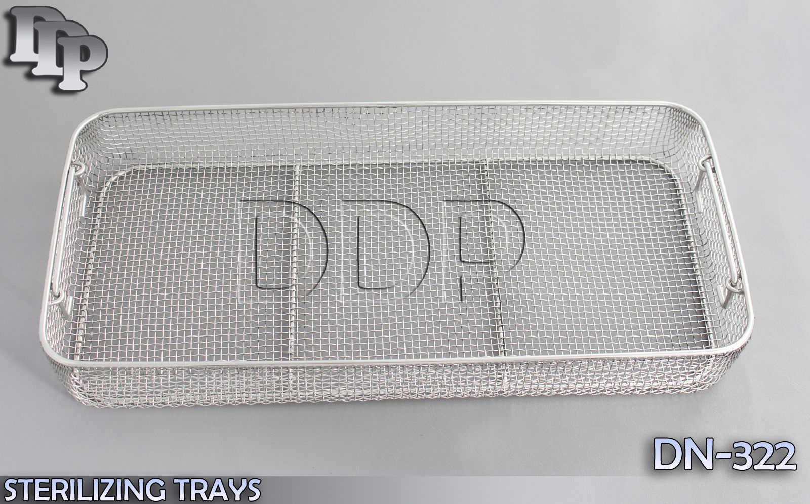STERILIZING TRAYS Micro Tray Drop Handle 21” x 10″ x 3″ Mesh Box DN-322
