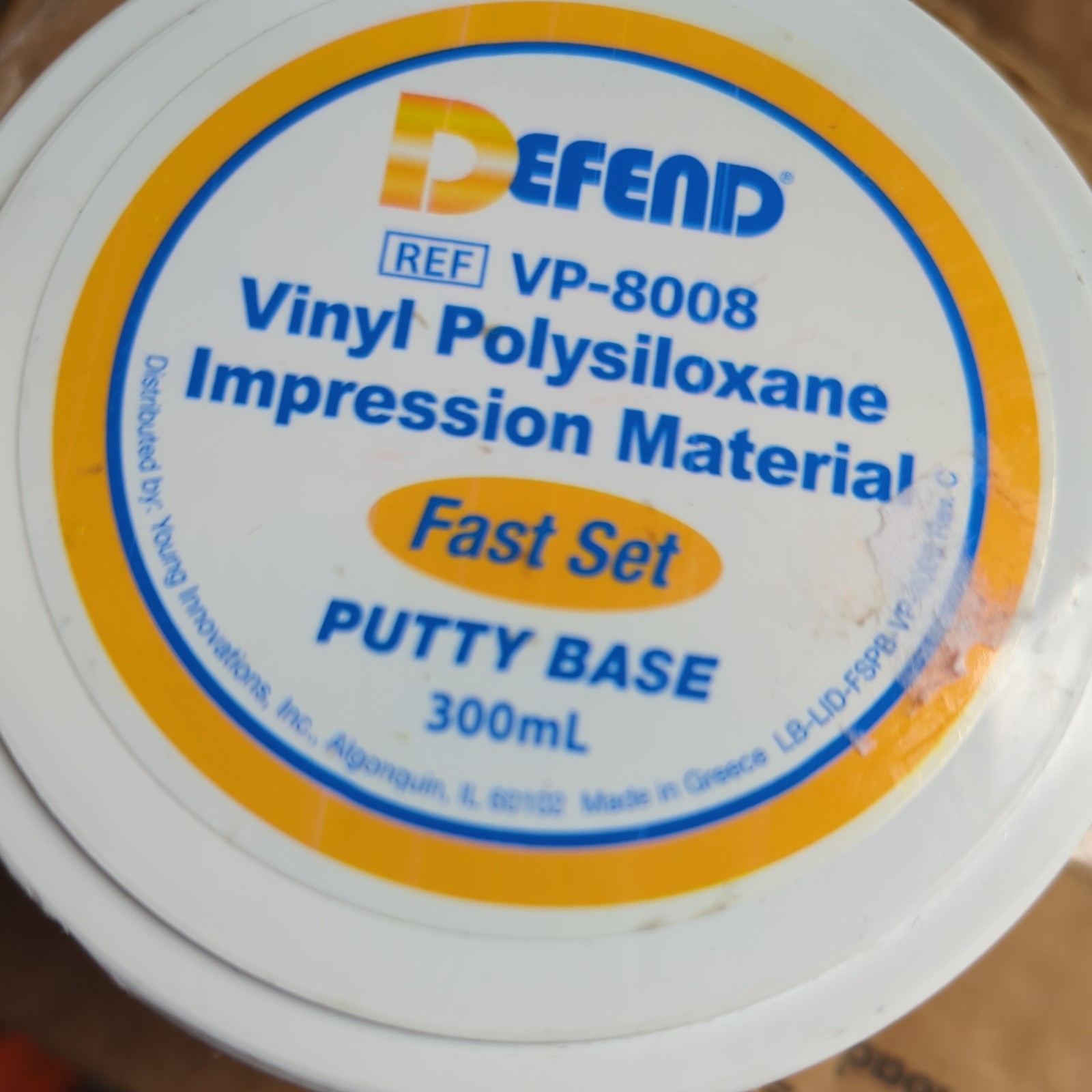 Defend VPS Putty , Fast Set,Catalyst – 300 mL #VP-8008