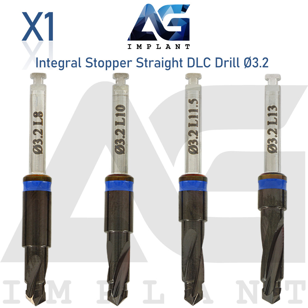 Ø3.2 Integral Stopper DLC Drill External Irrigation Step And Stop Tool Carbon