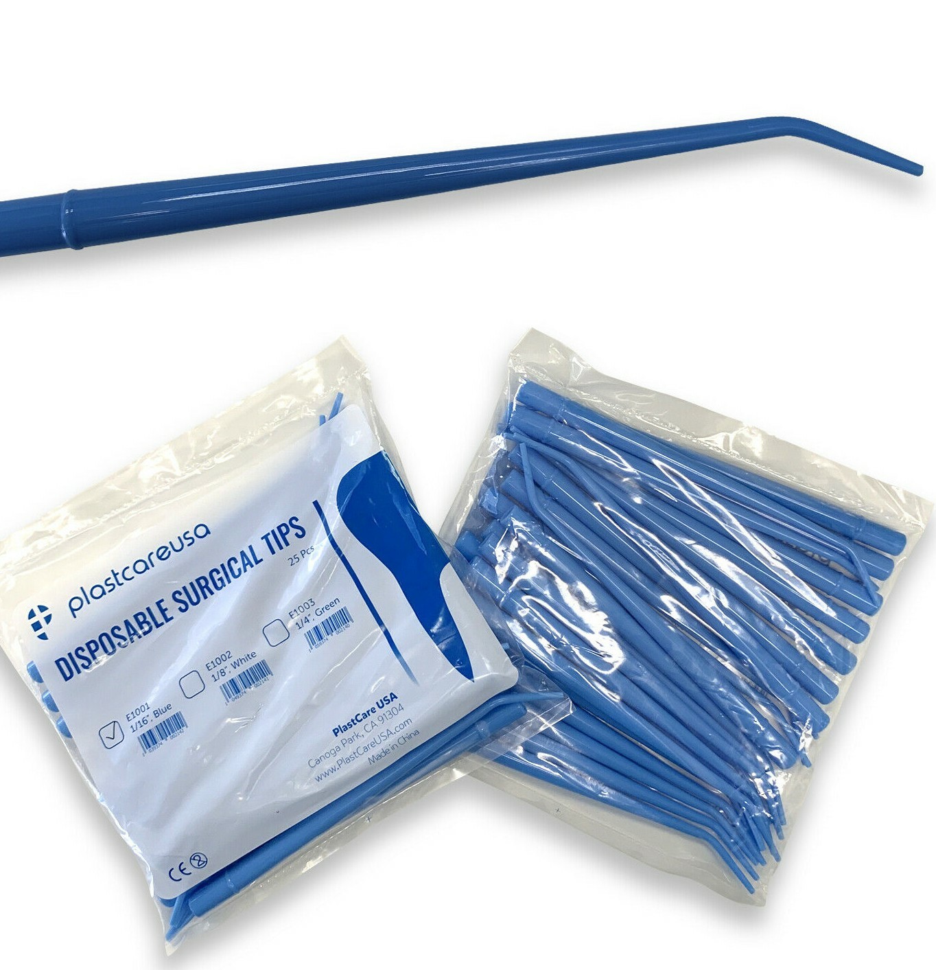 200 Dental Surgical Aspirator Blue Suction Saliva Tips (1/16″ Diameter) (8 Bags)