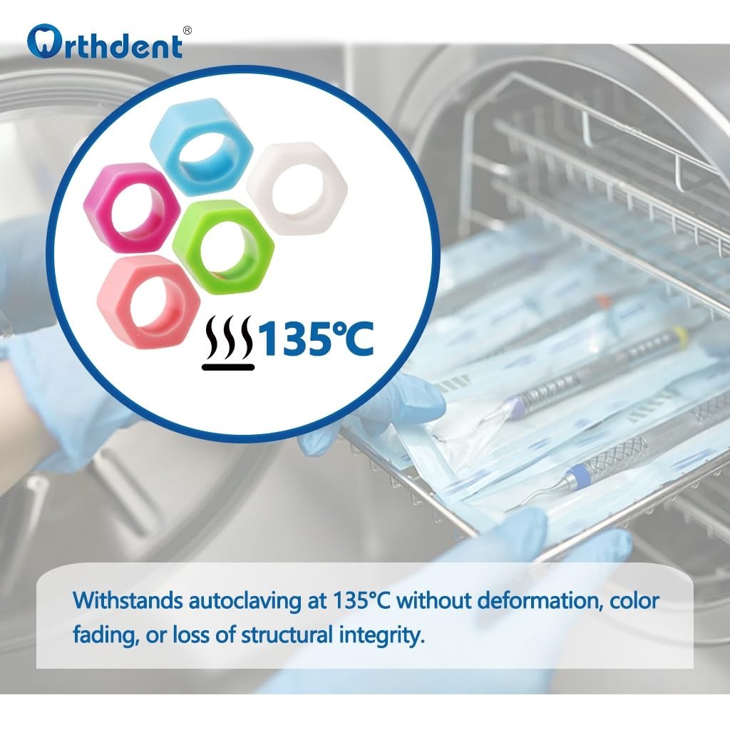 Orthodontic 100 Pcs Silicone Rings, Large 6mm – Perfect for Tool Identification