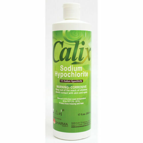 Endodontic Calix 6% Sodium Hypochlorite 6×17 fl oz Solution Dharma EXP: 2024-05