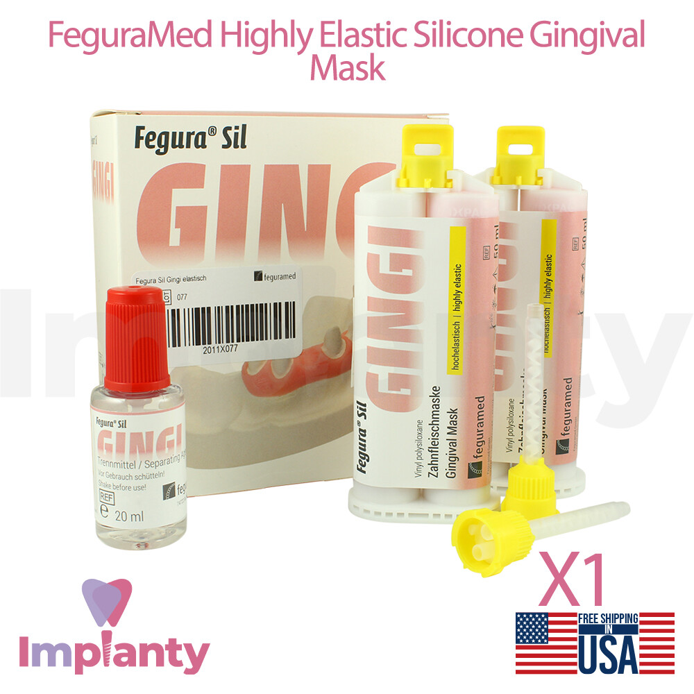 FeguraMed Highly Elastic Silicone Gingival Ma sk 50mlx2 Cartridges 20ml Agent