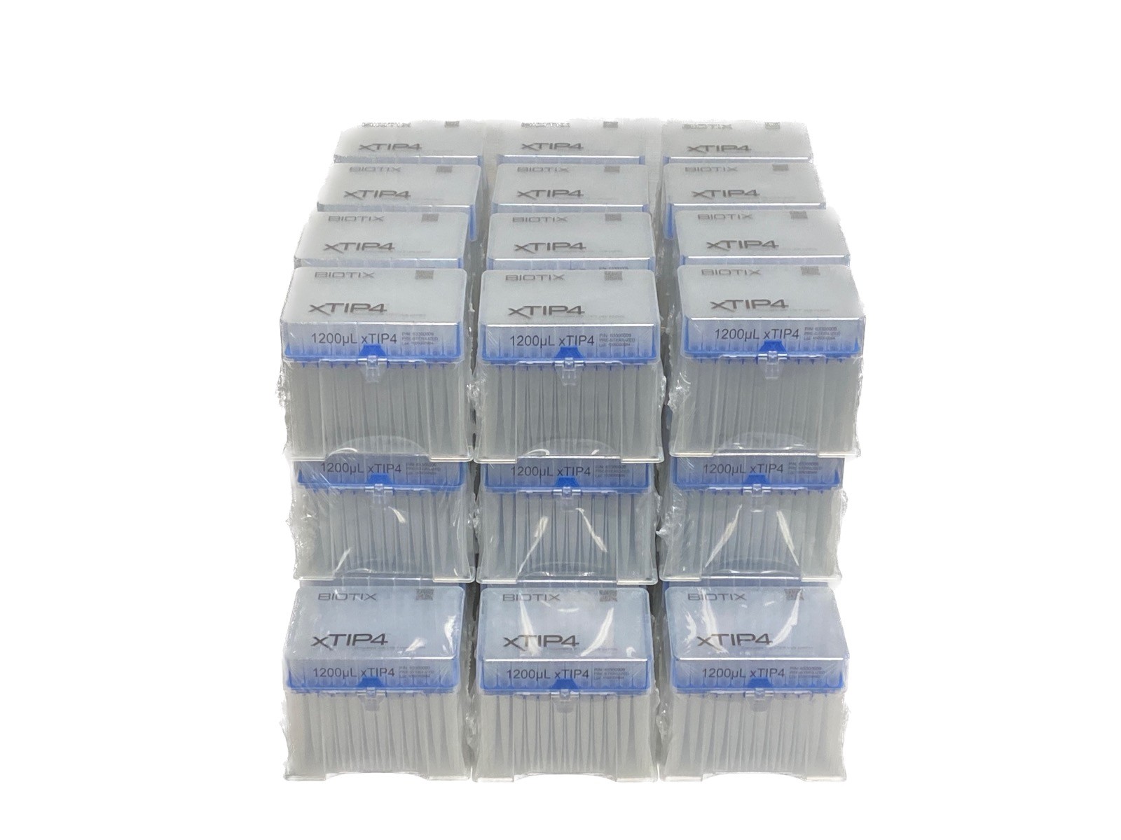 (3744) BIOTIX xTIP4 1200uL Rainin LTS Compatible LR Pipet Tips 39×96/Rk 63300009