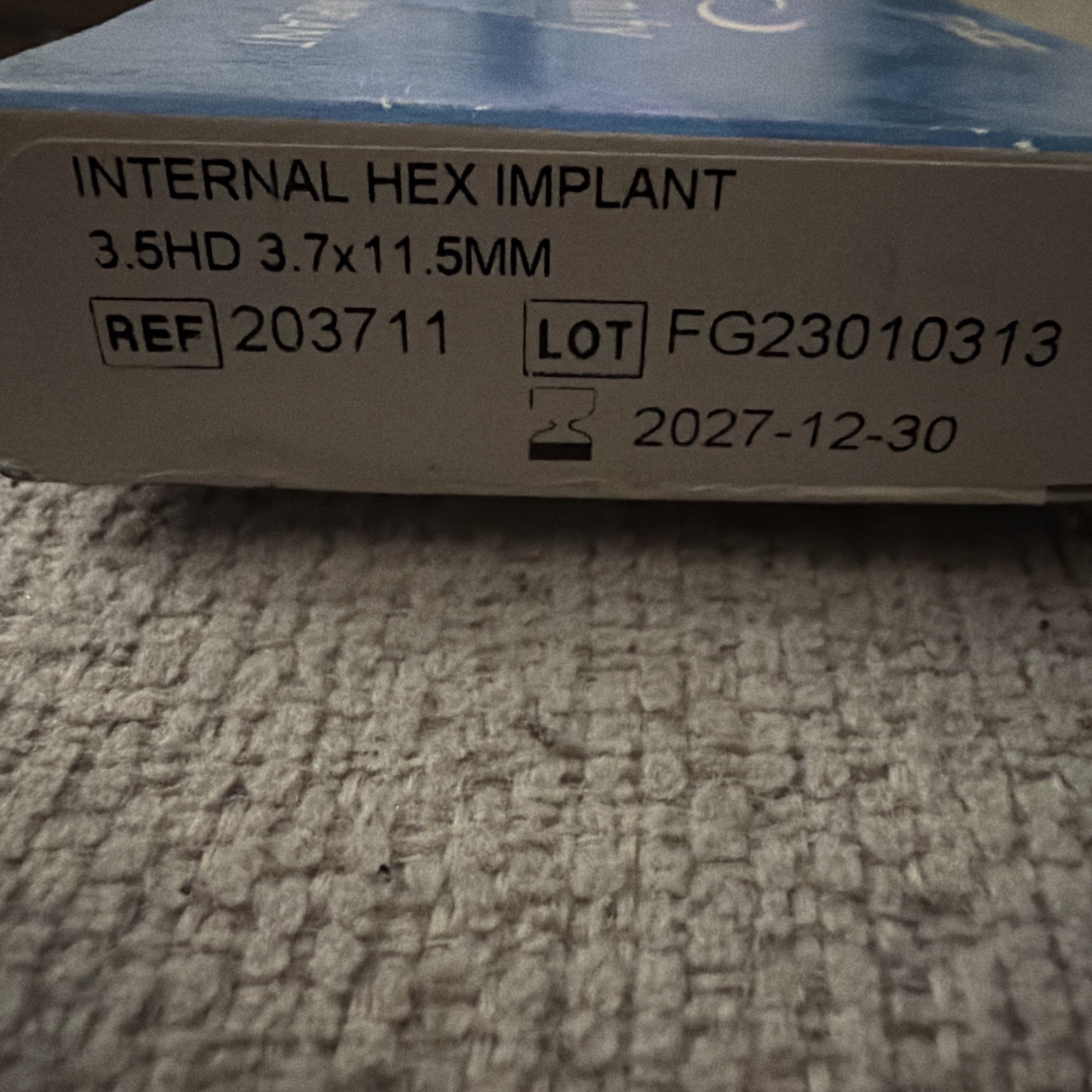 Ace Infinity Internal Hex Implant Size 3.5 HD 3.7 x 11.5mm, new in box, Lot of 2