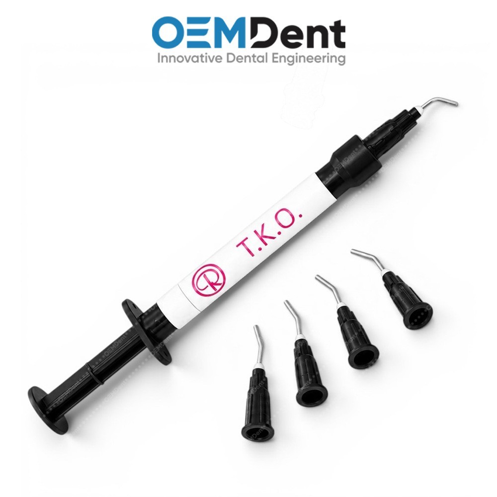 Reliance T.K.O. Clear Light Cure Composite Gel 3.4g Syringe 5 Tips USA
