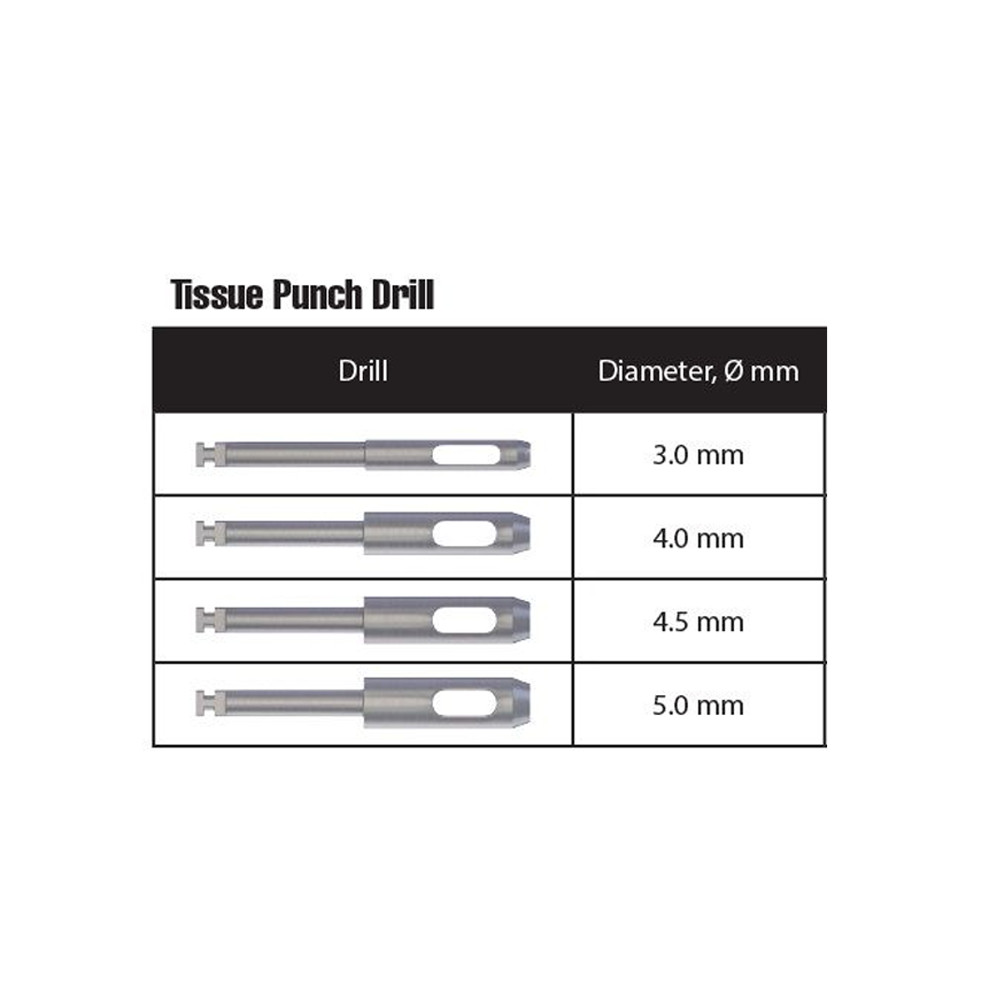 DSI Dental Implant Abutment Surgical Tissue Punch Drill Flapless Osteotomy Ø3.0