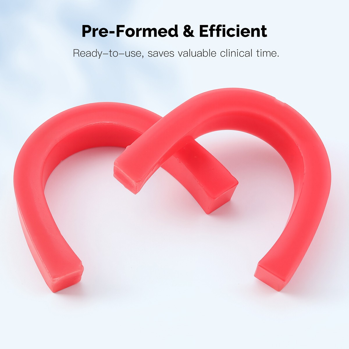2 Pcs Dental Lab Bite Registration Wax Pink Curved U Shape Base Wax