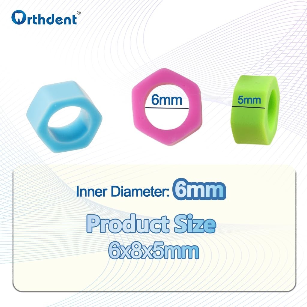 Orthodontic 100 Pcs Silicone Rings, Large 6mm – Perfect for Tool Identification