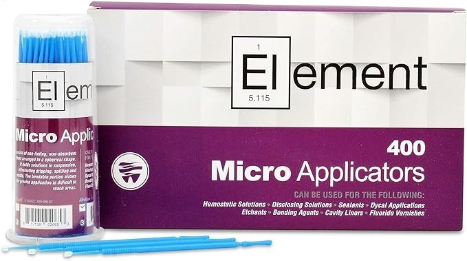ELEMENT Micro Applicator Brush/Microbrush – MEDIUM TIP/BLUE (400 pcs)