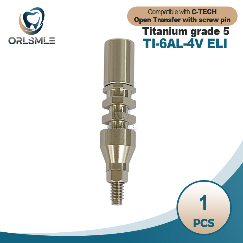 Ti transfer abutment Open Tray Transfer compatible with C-TECH platform D4.5mm