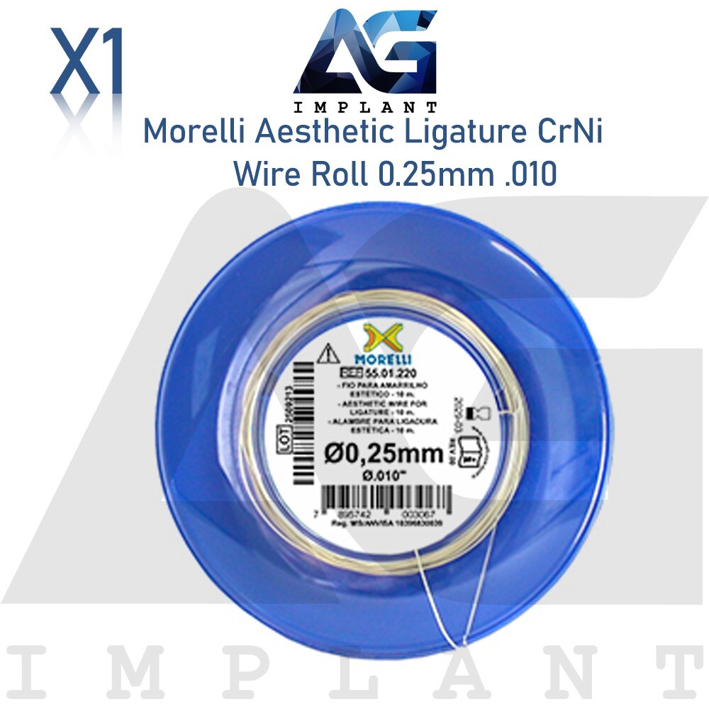 Morelli® Aesthetic Ligature Crni Wire Roll 0.25mm /010 Length 10mm Flexible