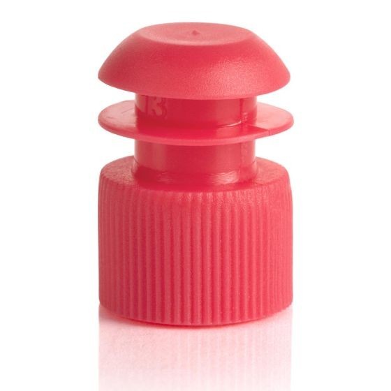 GLOBE SCIENTIFIC – Cap, Flange Plug, 16mm, Red bg/1000