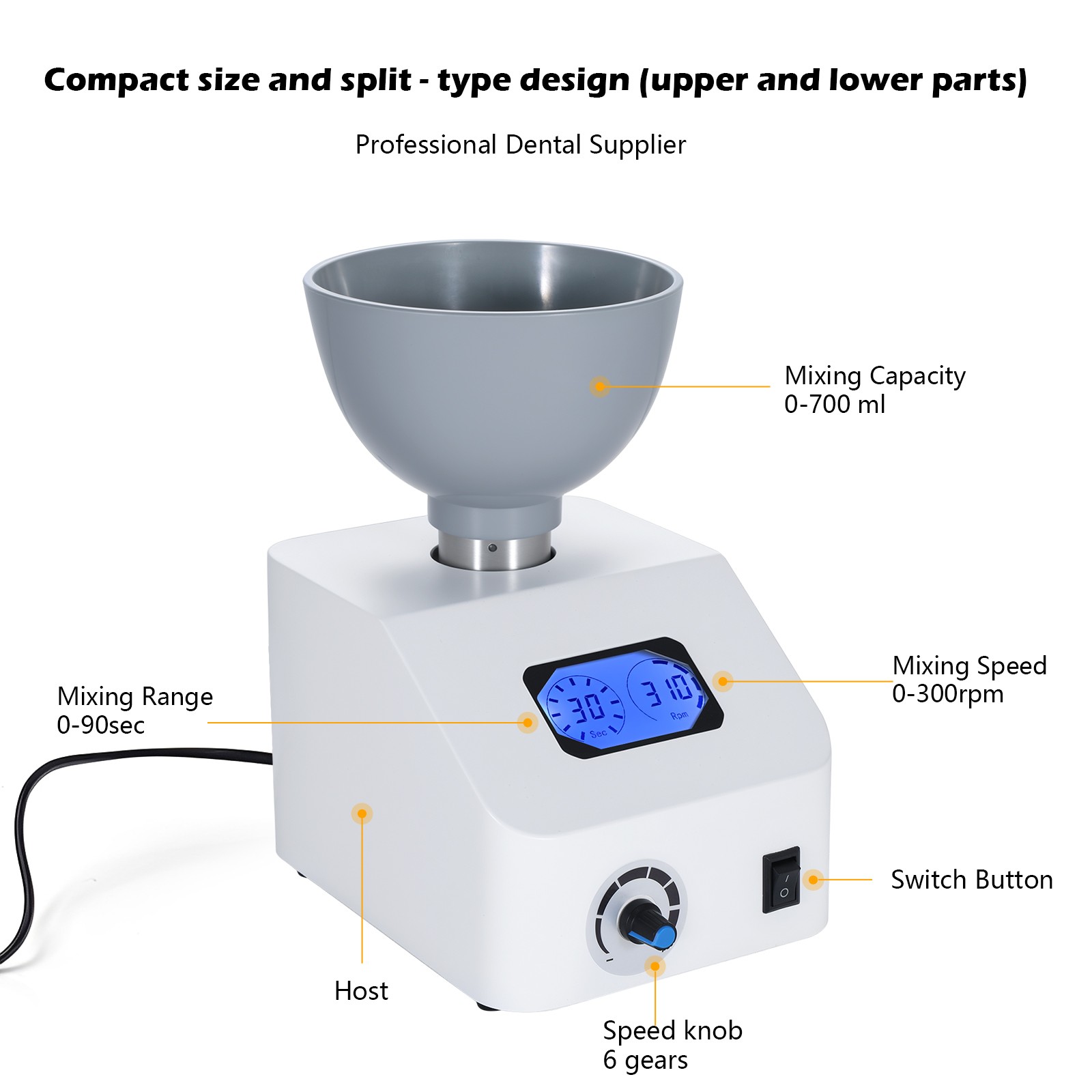 ALGINATE DENTAL MIXER LAB IMPRESSION MATERIAL 110V or 220V
